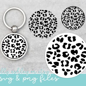 Leopard SVG Circles Set of 4 Downloadable Files- SVG and PNG formats- leopard cheetah circle svg keychain svg leopard print circle