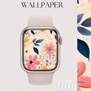 Floral Apple Watch Face , Watch Background, Womens Apple Watch Wallpaper, Pretty Apple Watch Face Instant Download for Spring or Summer