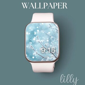 Fondo de pantalla de Apple Watch para las vacaciones, fondo de pantalla estético para Apple Watch, fondo de pantalla para Apple Watch para mujeres, descarga de fondo de pantalla de vacaciones Nieve de invierno