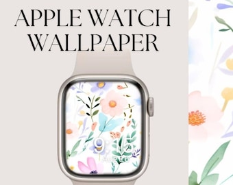 Apple Watch Face, Smart Watch Background, Womens Apple Watch Wallpaper, Pastel Apple Smartwatch Face Instant Download for Summer