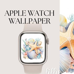Quadrante Apple Watch Beach, Sfondo per orologio, Sfondo per Apple Watch da donna, Download immediato del grazioso quadrante Apple Watch per l'estate