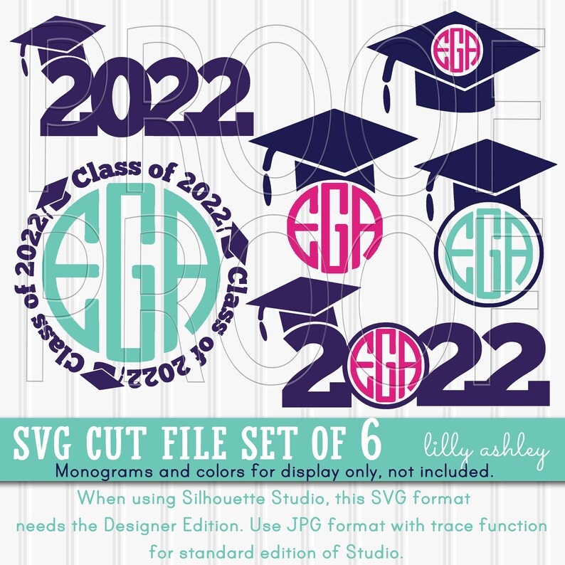 Download Graduation SVG Cut File Set includes 6 cutting files | Etsy
