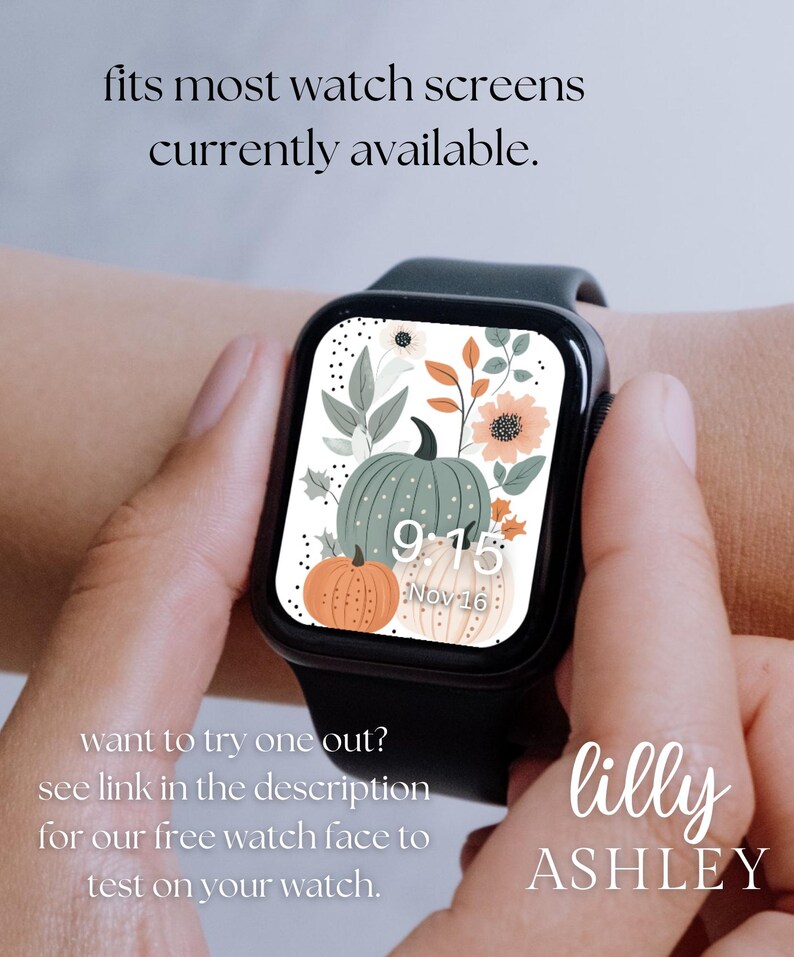 Aesthetic Pumpkin Apple Watch Face, Pink Fall Watch Background, Womens ...