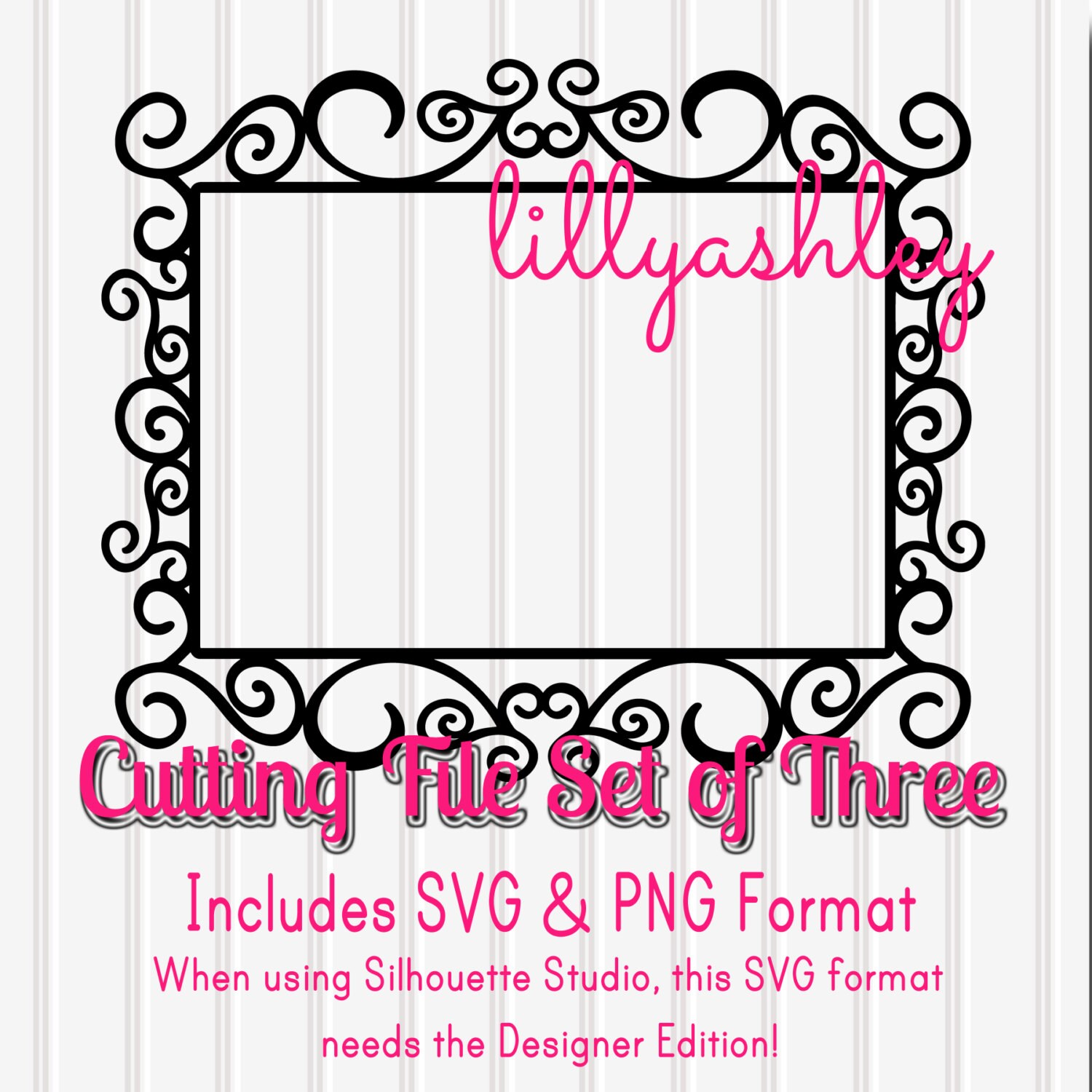 SVG Files Set of 3 Curly FramesSVG PNG jpg all Etsy