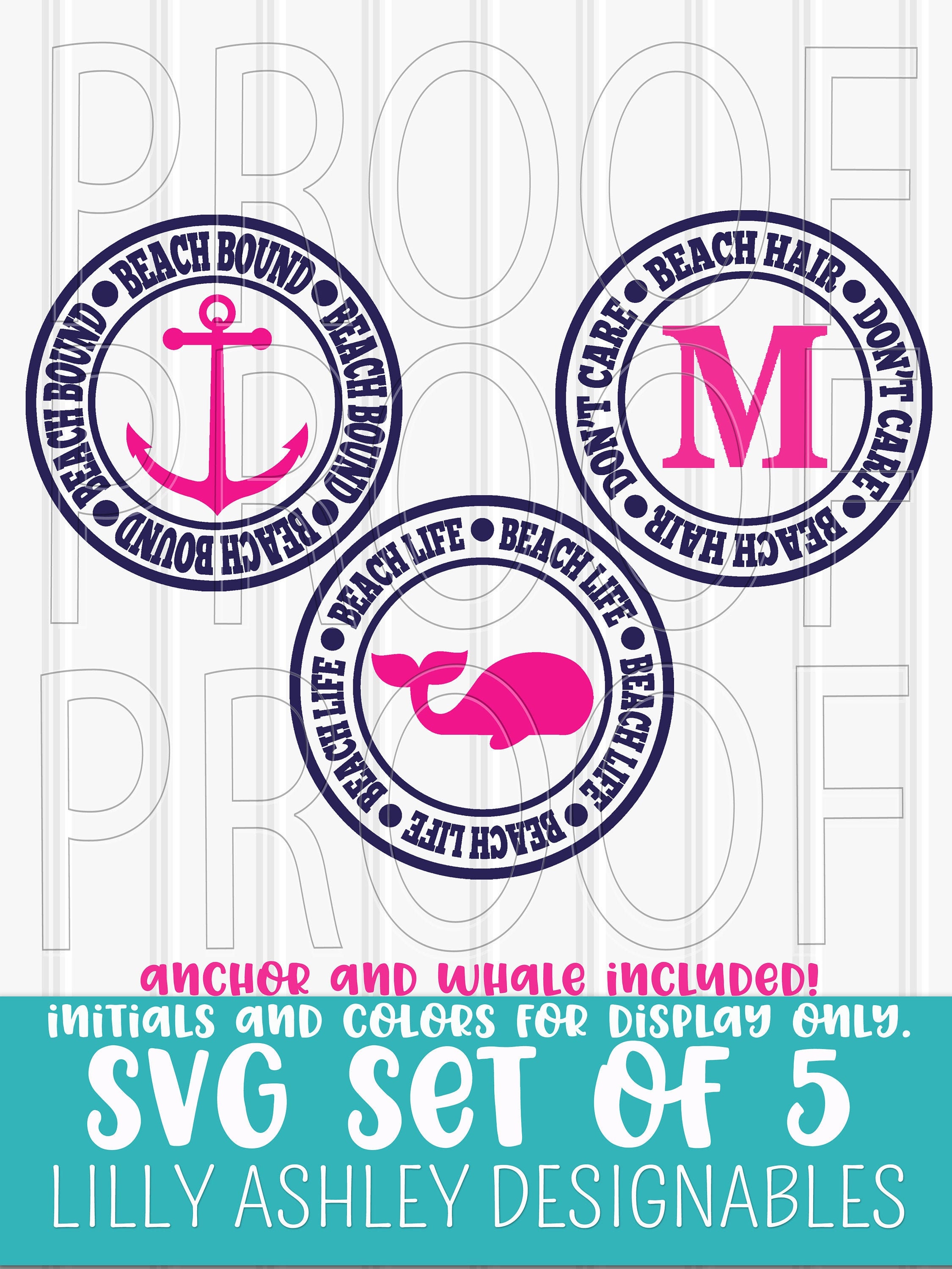 Download Beach Svg Files Set Of 5 Cut Files3 Circles An Anchor And Etsy