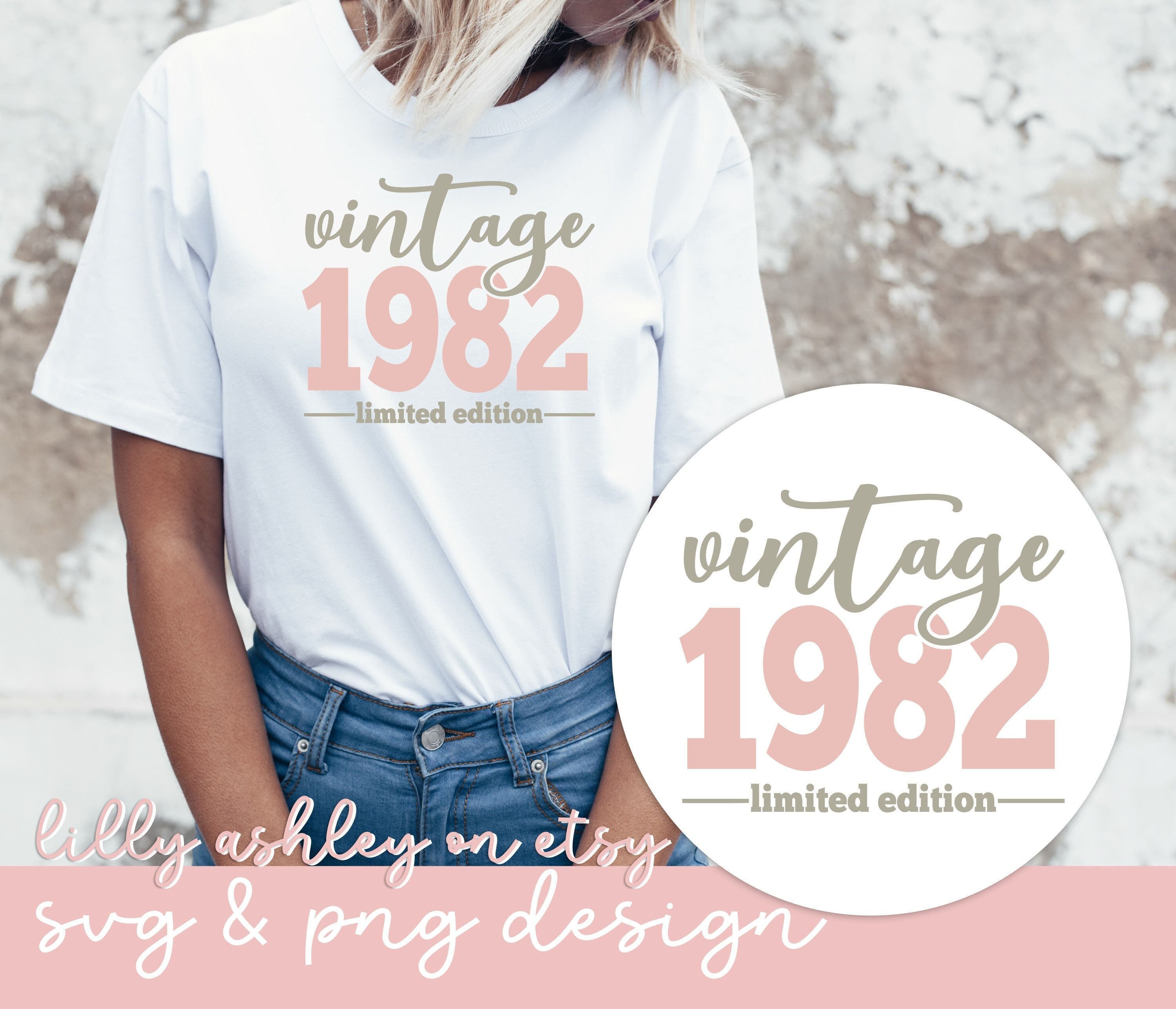 1982 SVG PNG Vintage 1982 Birthday Celebration 42 Birthday Svg Vintage ...
