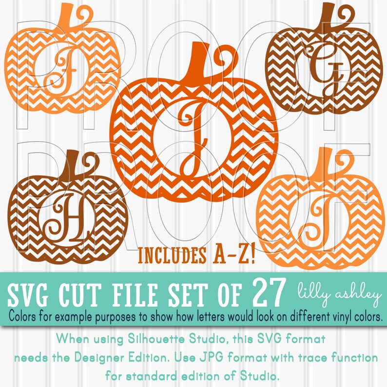 Download Pumpkin SVG Letter File Set of 27 chevron pumpkin letter ...