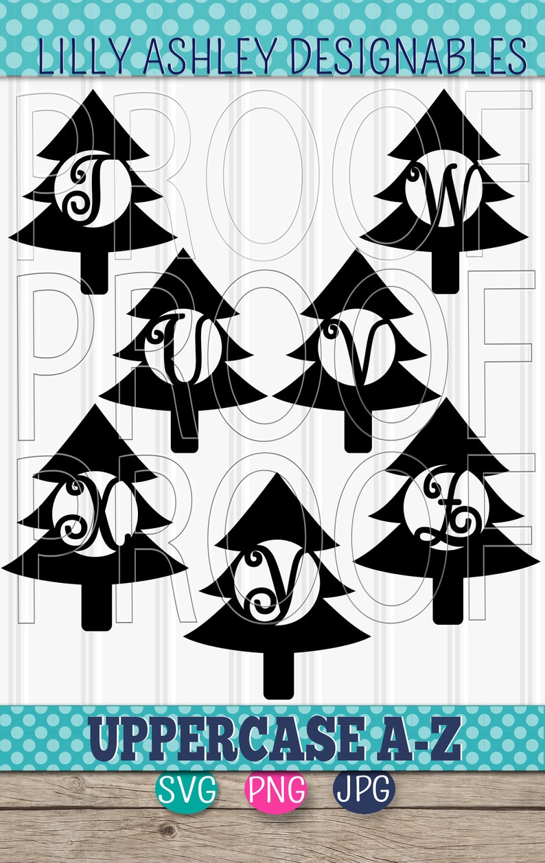 Download Woodland Tree SVG Letter Cut File Set 261-uppercase ...