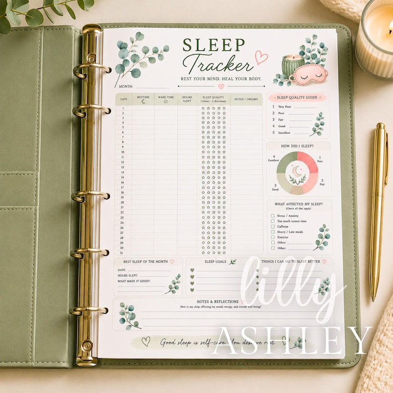 Bundel Sage Serenity Self-Care Wellness Planner | 15 afdrukbare pagina's | Geestelijke gezondheidsdagboek | Inchecken bij angst | Dankbaarheid 8,5 x 11 inch afbeelding 8