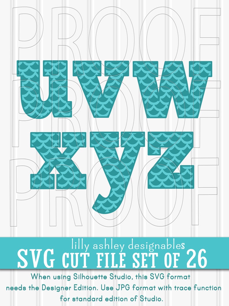 Download Mermaid SVG Letter Cut Files Includes Lowercase Letters A ...