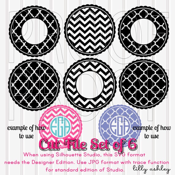Download Monogram SVG Files Set of 6 svg/png/jpg formats | Etsy