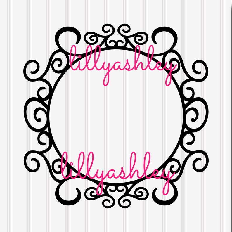 SVG Files Set of 3 Curly FramesSVG PNG jpg all Etsy