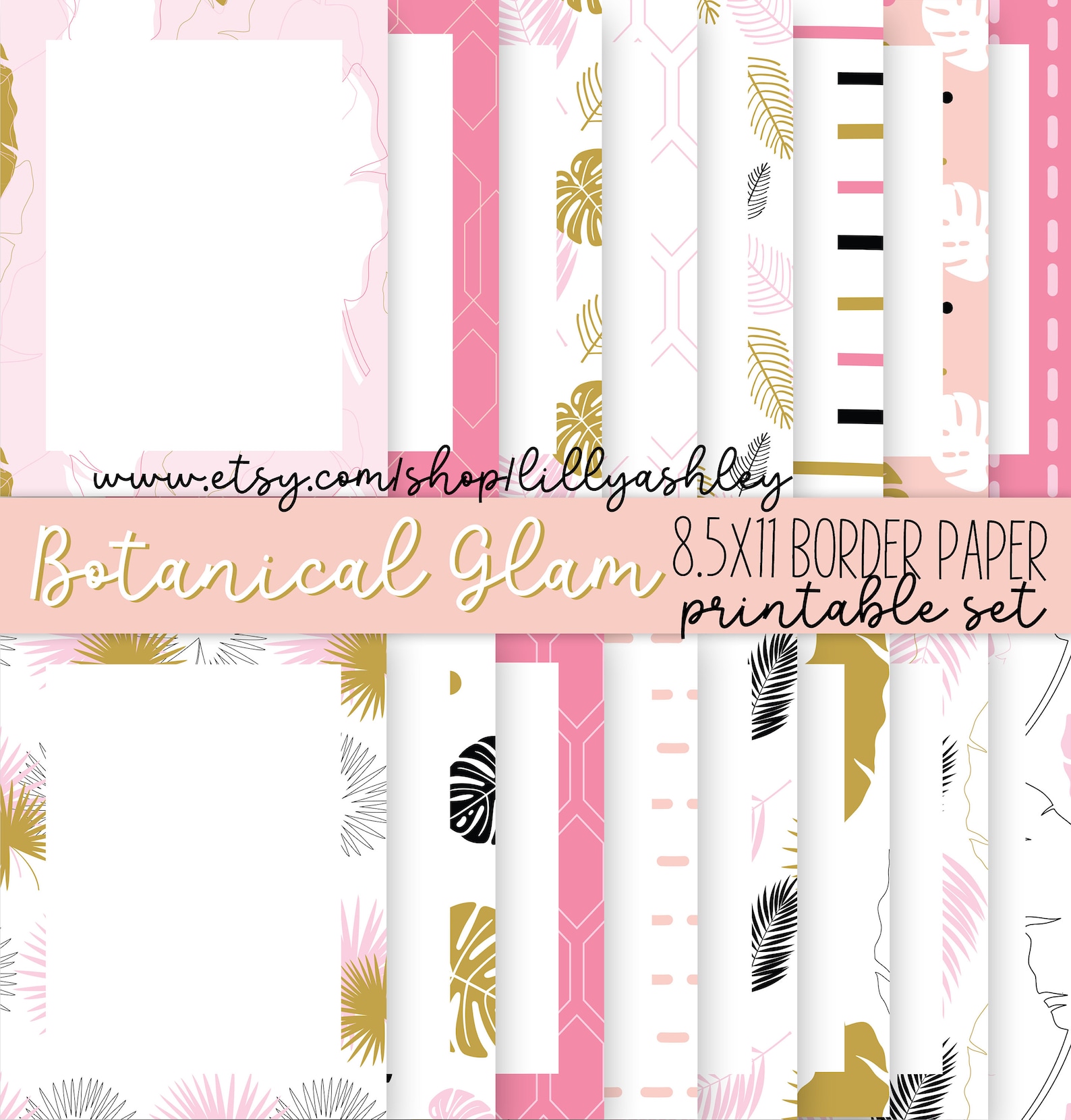 Paper With Borders BUNDLE--PDF & PNG 8.5x11 Letter Copy Paper Computer ...