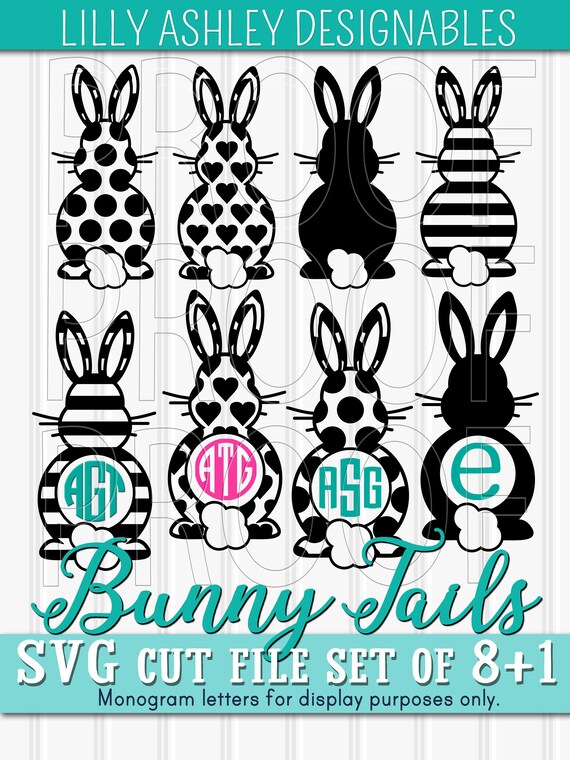 Download Monogram Svg Files Set Of 81 Cut Files With Png And Jpg Bunny Etsy
