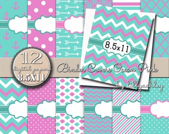 Binder Cover Printables Pack of 12 With Spines-8.5x11 JPG - Etsy