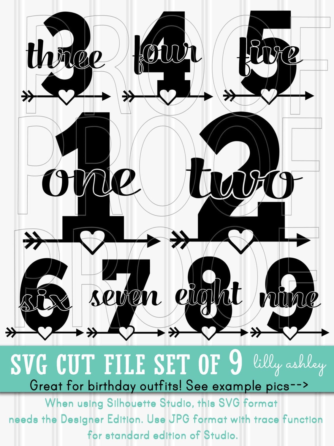 Download Birthday Svg Setincludes 1 Through 9 Svg Png Jpg Formats Etsy