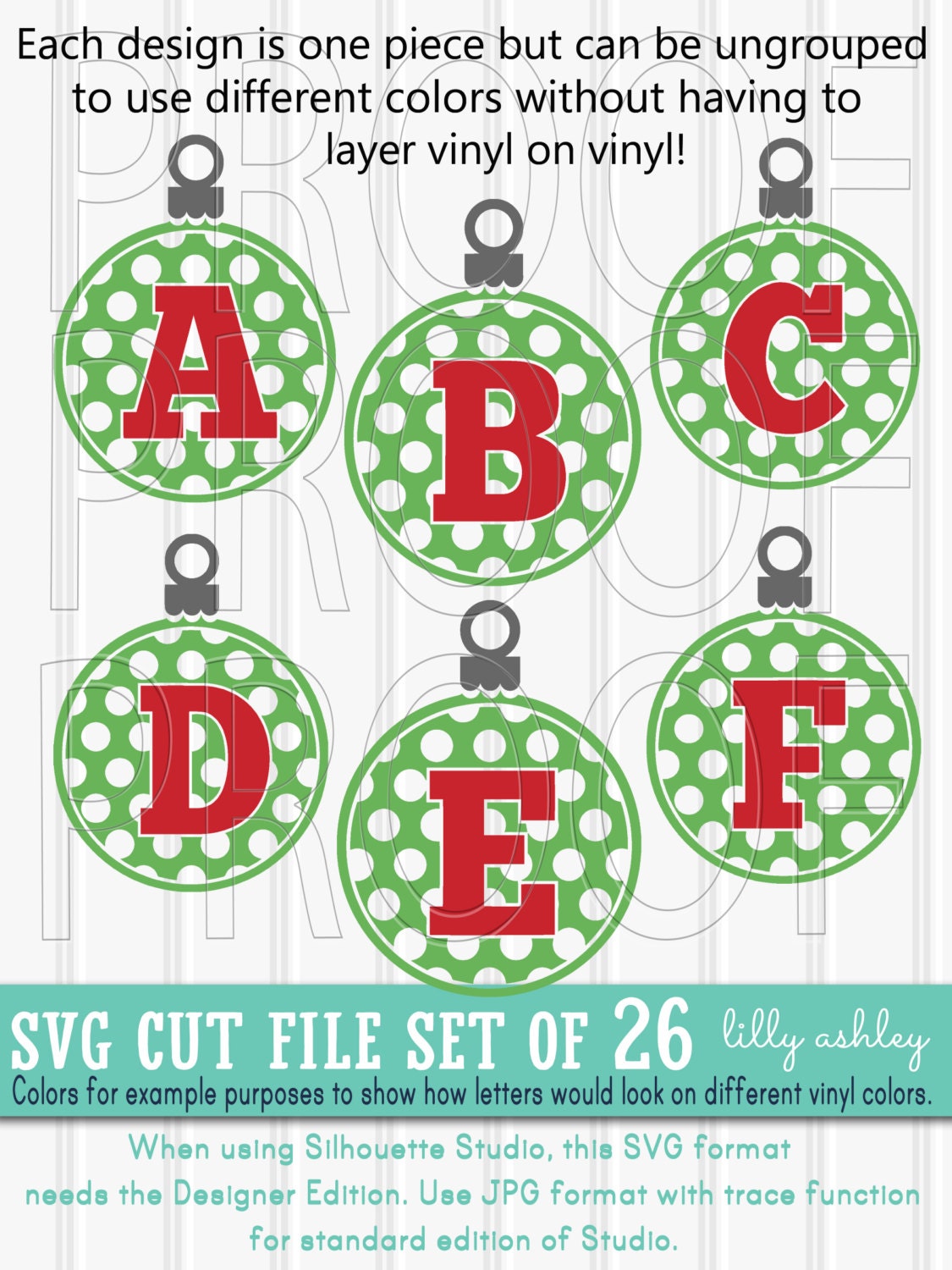 Download Christmas SVG set of 26 Letters-Includes A through Z SVG ...