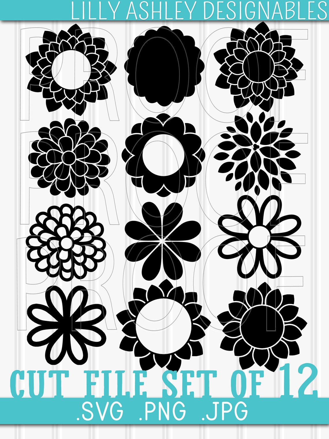 Daisy SVG File of 12 Cut Files-svg Png Jpg Formats colors - Etsy