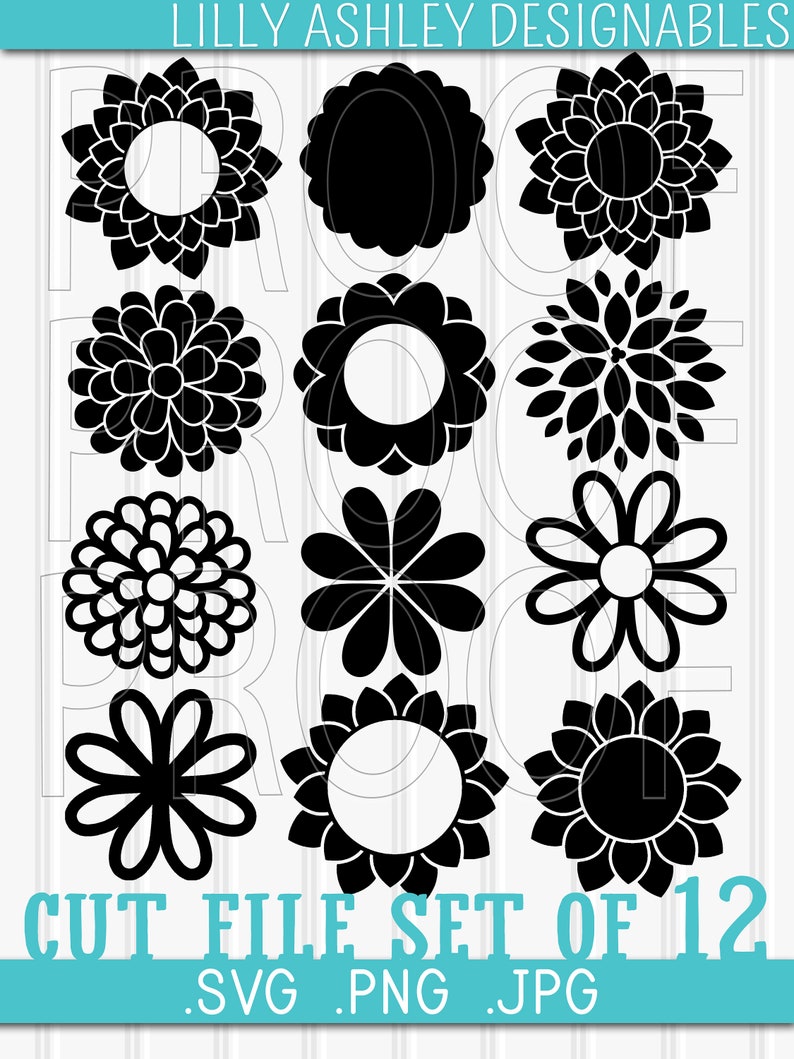 Download Daisy SVG File of 12 cut files-svg png jpg formats colors ...