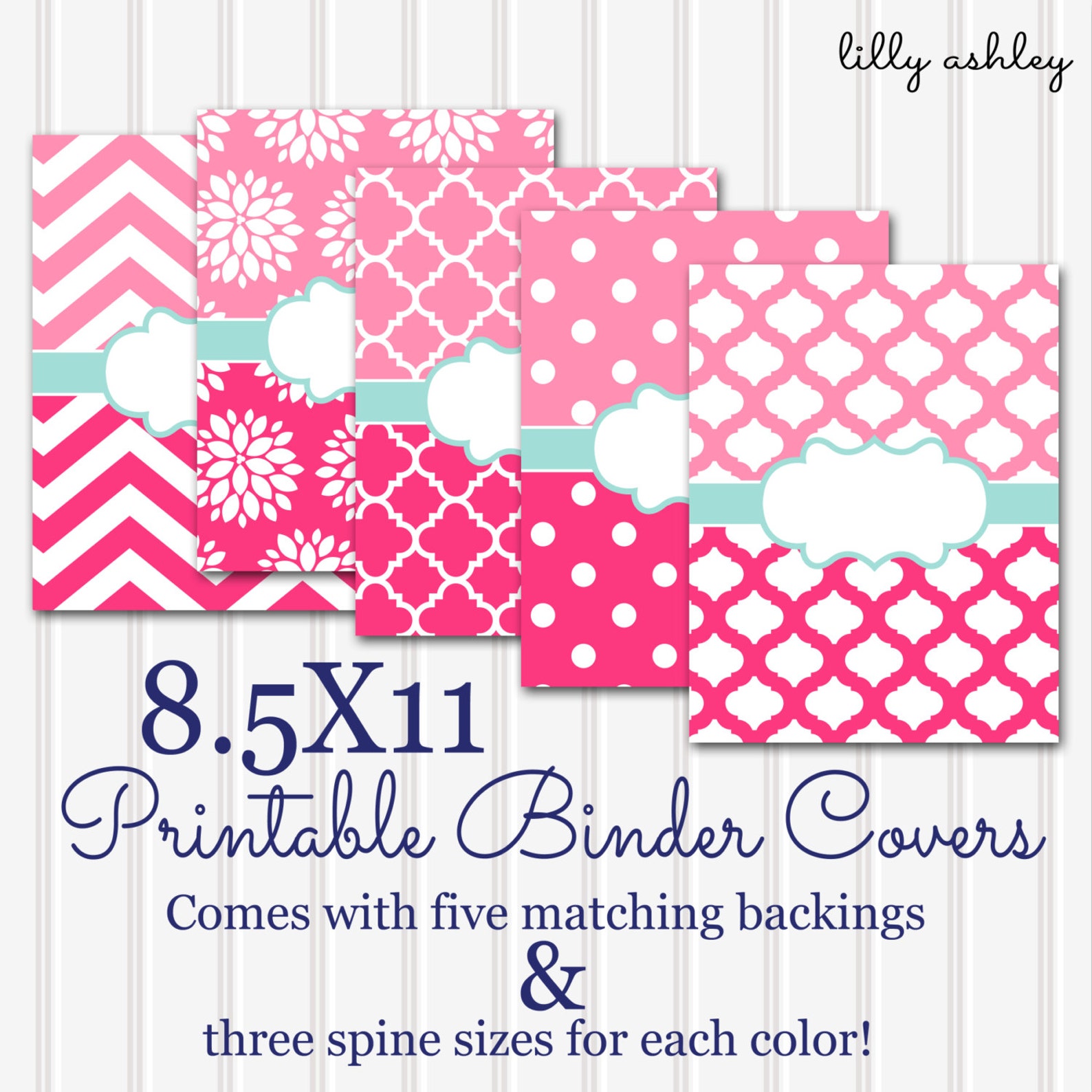 Printable Binder Covers SET 8.5X11JPG Format not Etsy