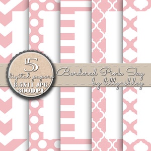 Printable Paper Pack of 5 Border Paper 8.5x11 JPG Format-bordered Paper ...