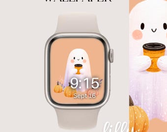 Apple Watch Face, Watch Background, Halloween Themed Apple Watch Wallpaper, Spooky Cute Apple Watch Face Instant Download, Smartwatch Face