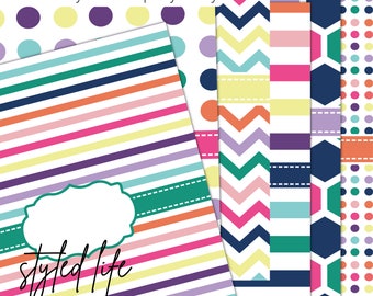 Fun Colorful Notebook Covers for Digital Notebooks or Digital Planning, Printables for Binder Notebooks, Organization Binders, Divider Pages