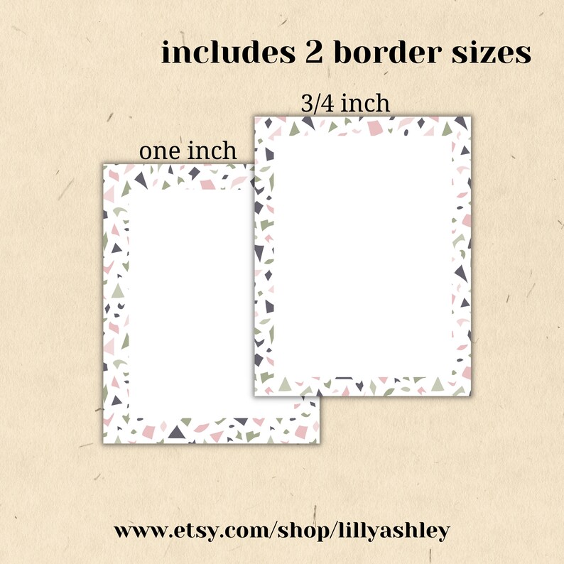 Border Paper Pack of 10PDF &amp; PNG Files8.5x11 Downloadable - Etsy
