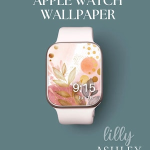 Apple Watch Face, Watch Background, Womens Apple Watch Wallpaper, Pretty Apple Watch Face Instant Download Pink Gold Foil Design