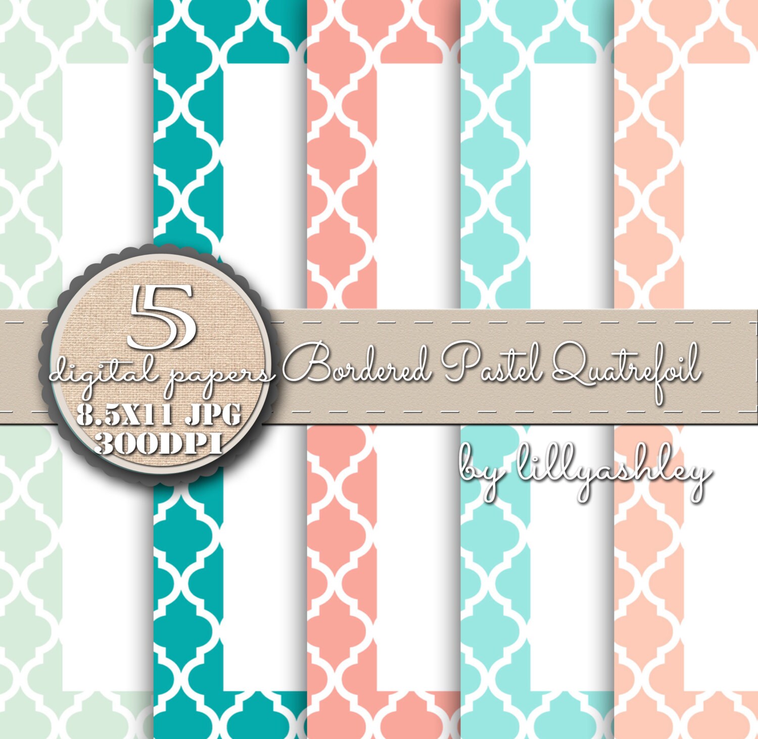 Paper With Borders-8.5x11 JPG & PDF Computer Paper Printable