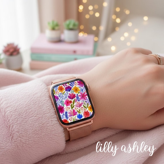 Apple Watchの文字盤、時計の背景、女性用Apple Watchの壁紙、かわいい 