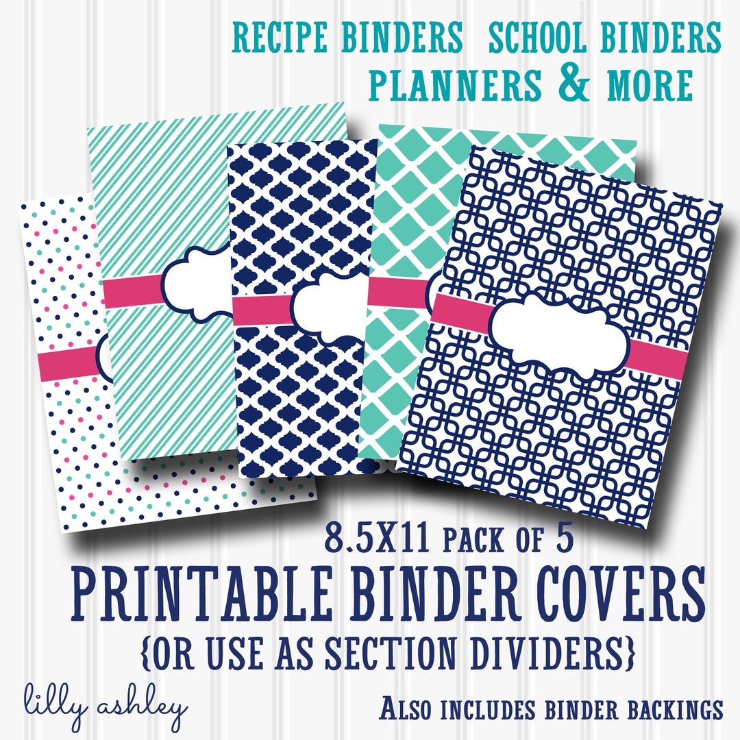 Binder Cover Printable Pages for Binder Notebooks Digital Notebooks