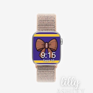 Football Watch Face, Sports Smart Watch Background, Bow Team Apple Watch Wallpaper, Football Season Watch Face Download, Smartwatch Face