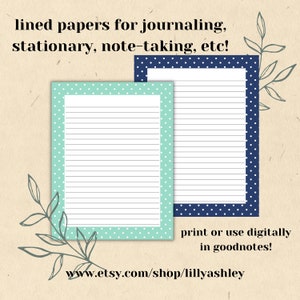Printable Paper, Printable Classroom Bordered Paper, Printable Borders ...