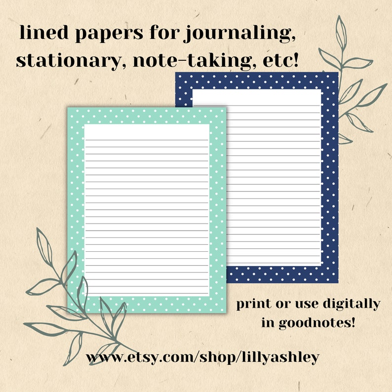 Computer Border Writing Paper Printable Paper, Printable Classroom Bordered Paper, Printable Borders ...