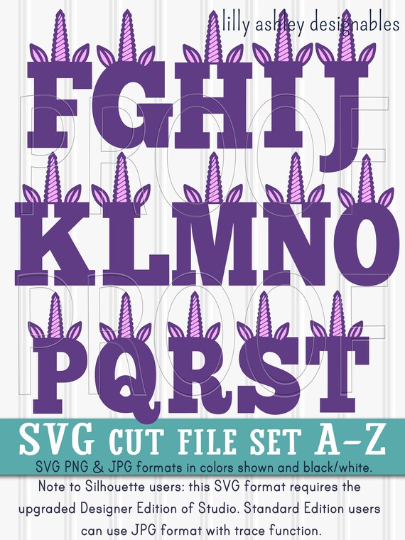 Download Unicorn Svg Letter Set Of Cut Files Includes Uppercase Letters Etsy Yellowimages Mockups
