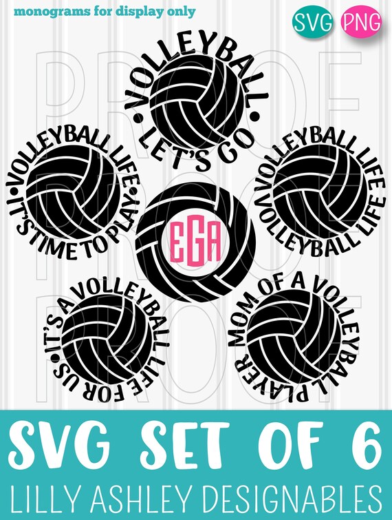 Download Volleyball Svg Files Set Of 6 Cut Files Includes Etsy