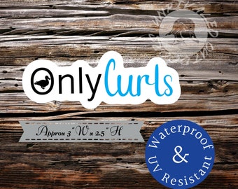 Only curls duck sticker decal