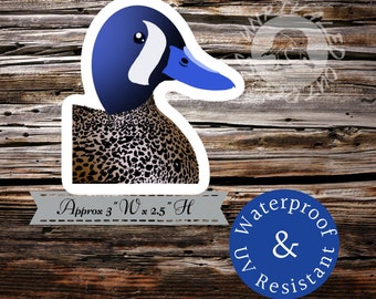 Blue wing teal sticker duck