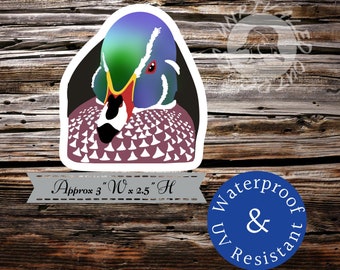 Wood duck sticker woodie