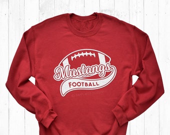 Football Mom Shirt with team name, Personalized Football Mom Shirt, Custom Football Shirt, Glitter Football Mom, Spirit Wear, Sweatshirt