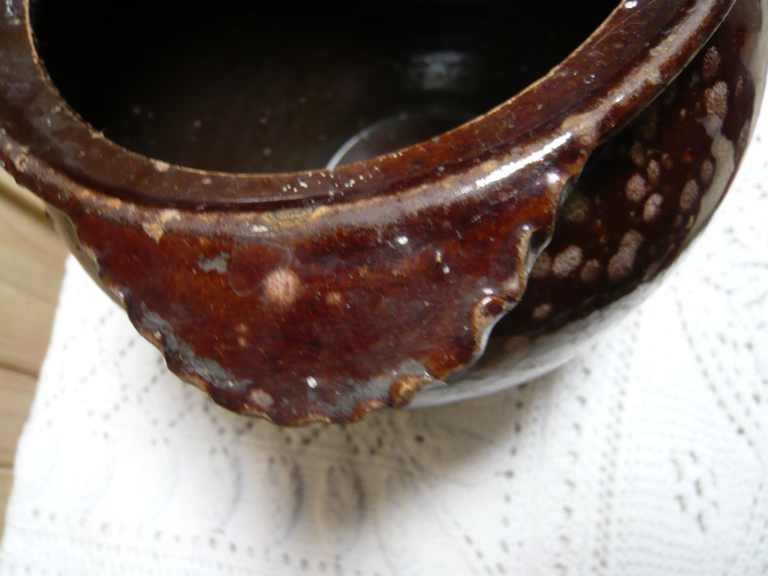 Norman Rare Terracotta Pottery Old Butter Jar Pot Two Handles Etsy