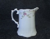 Ceramic Syrup Pitcher or Creamer - Nice Farm House Breakfast Nook Table Item 100 Crazing Pattern Throughout
