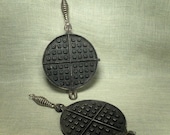 Vintage Cast Metal Waffle Iron - Wear-Ever - Rustic Kitchen Decor