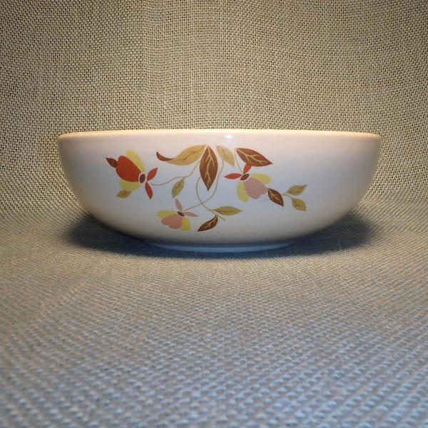 Jewel Tea Salad Bowl - Serving Bowl - Round 9 Inch - Autumn Leaf - Vintage Hall's Superior