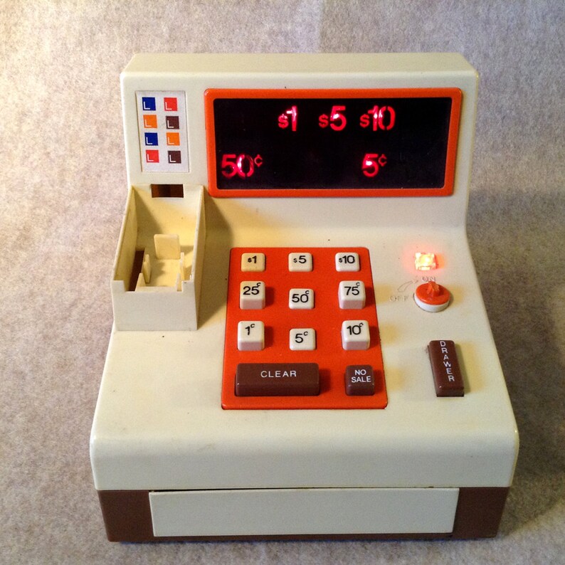 Vintage Toy Cash Register by Durham Industries Lights Etsy