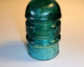Brookfield Aqua Green - Green Glass Insulator - Air Bubbles - CD-112