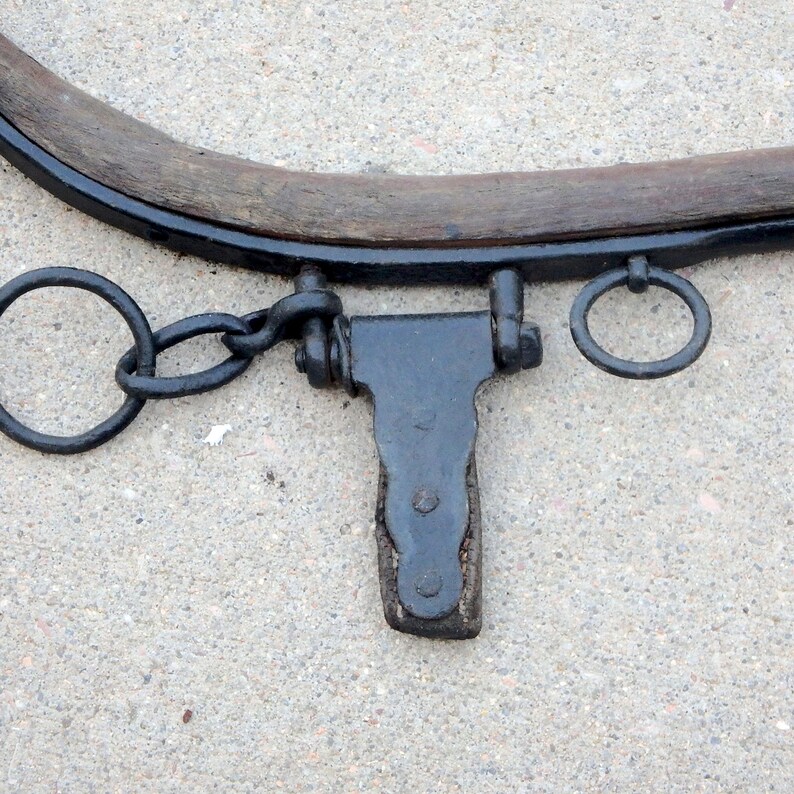 Horse Hames Matching Set - Wood, Leather and Rusty Iron Barn Décor ...