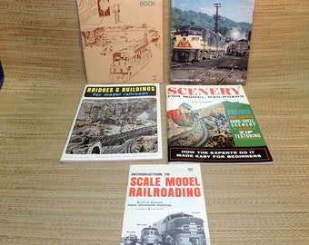 5 publicaciones antiguas sobre construcción, diseño y pasatiempos de ferrocarriles en miniatura