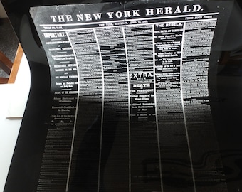 The New York Herald 15 de abril de 1865 - Asesinato de Lincoln - Imágenes cinematográficas de un periódico